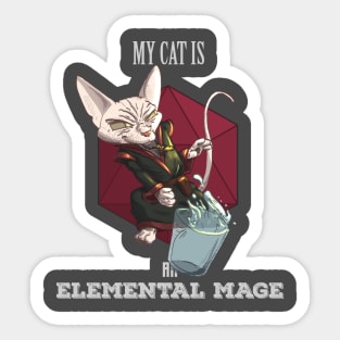 RPG cat mage Sticker